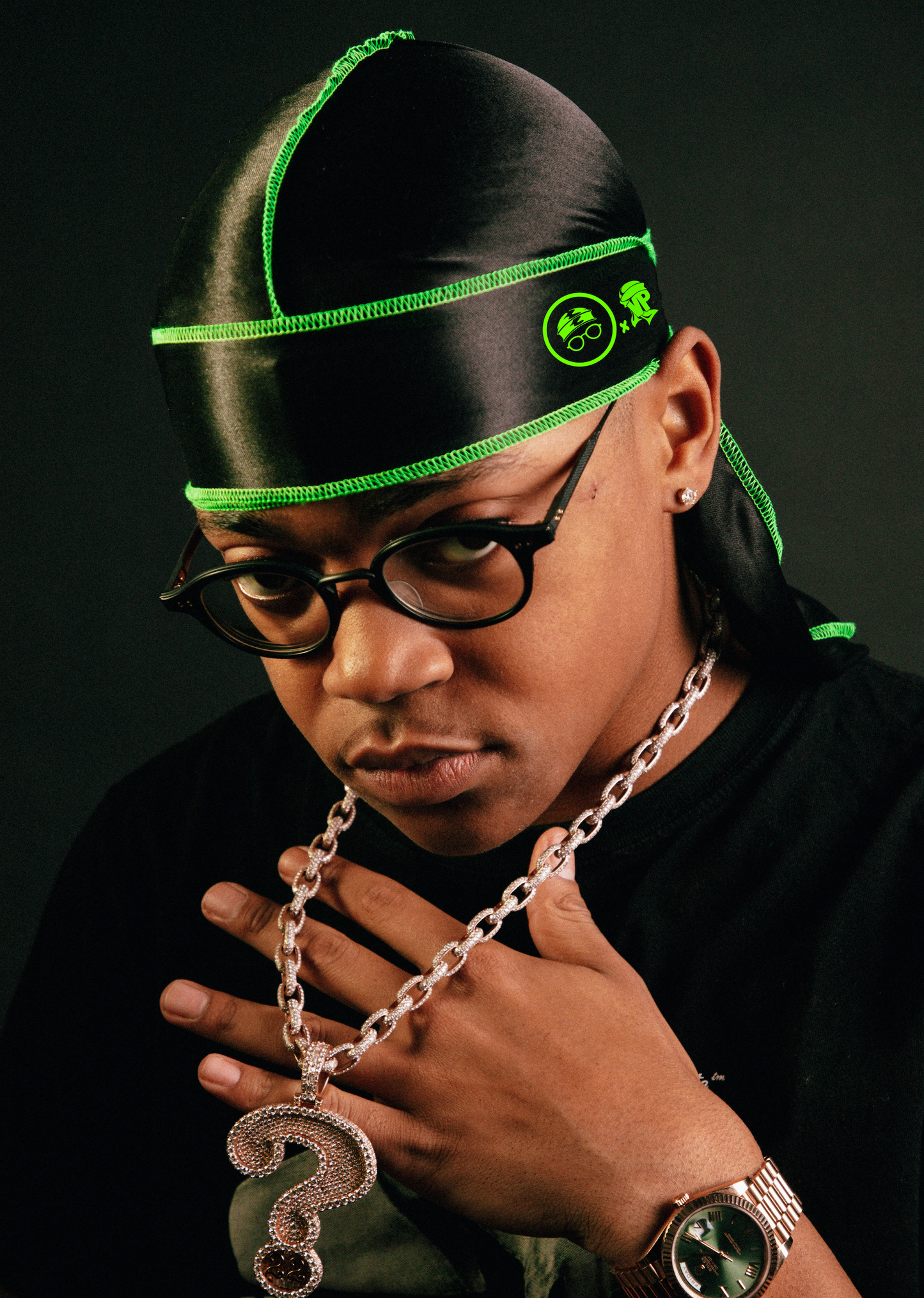 “VP X 22” Black/Neon Green Silk
