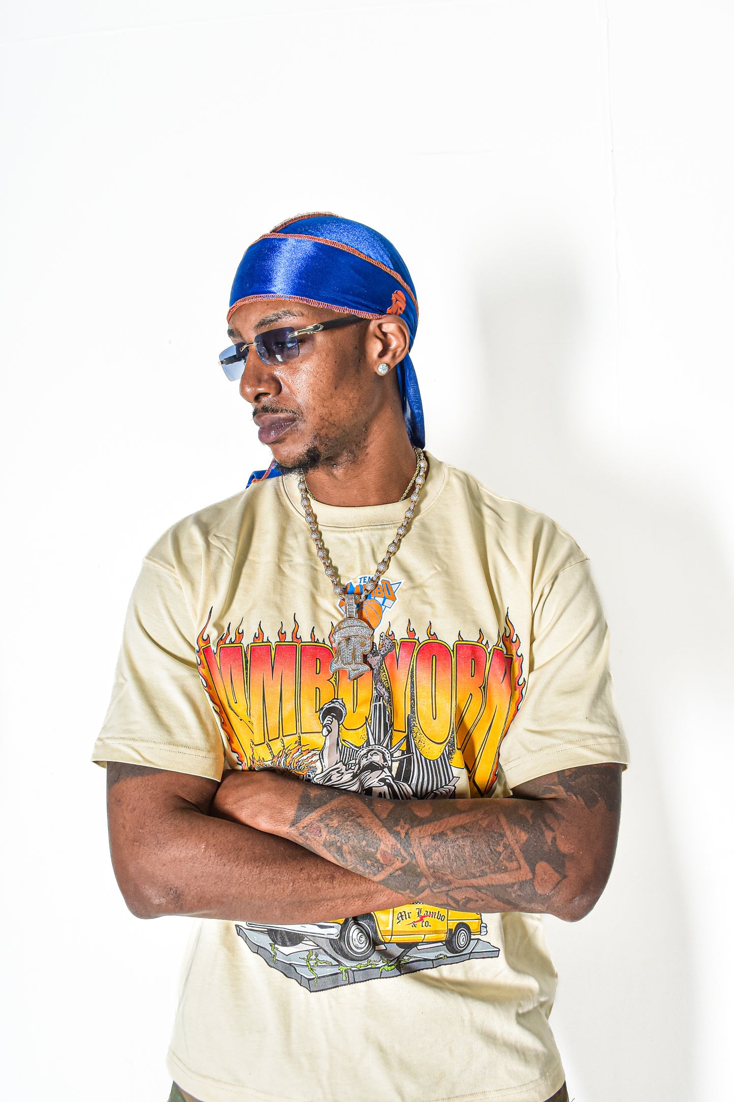 Royal Blue w Orange Stitching