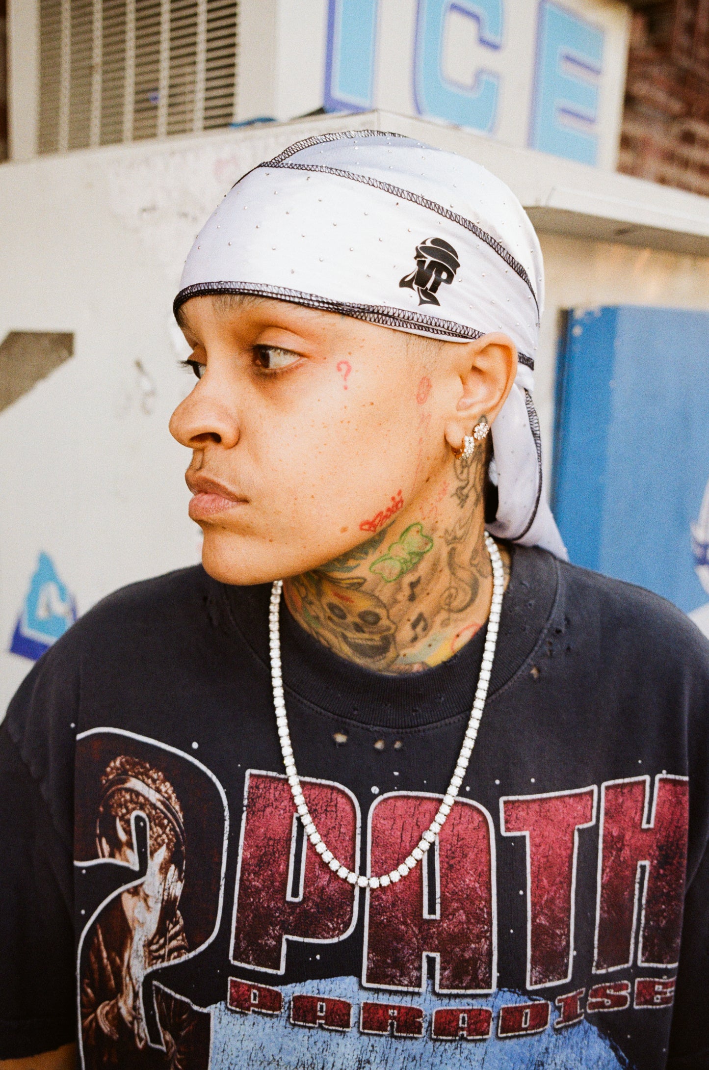 White Durag w Stones