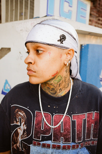 White Durag w Stones