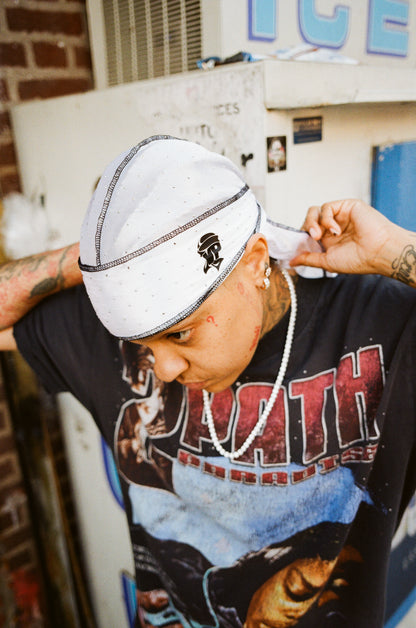 White Durag w Stones